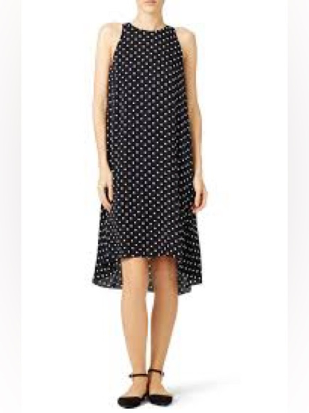 Theory polka dot silk dress sz 4